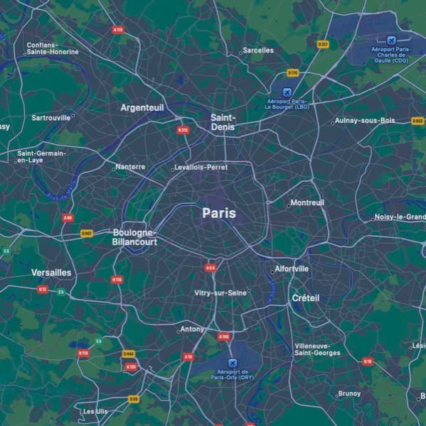 Map of Paris